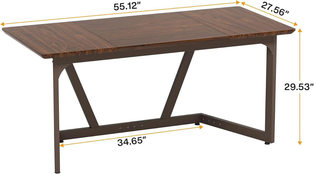 55 Inch Walnut Computer Desk Z139