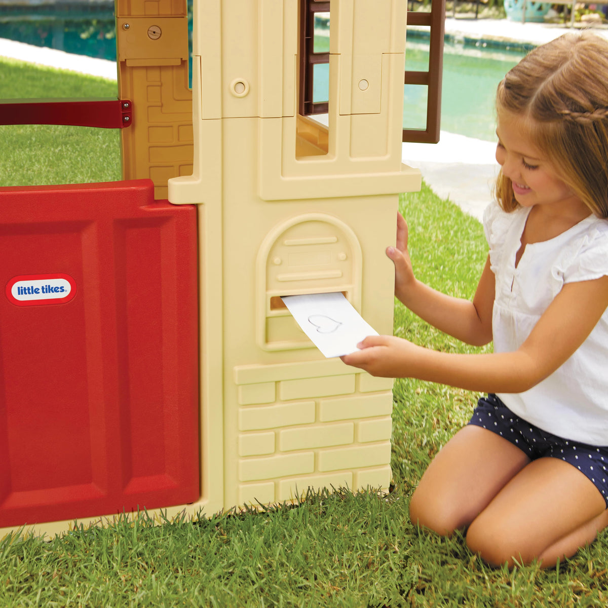 Tan Playhouse with Working Door, Windows, and Shutters K603546