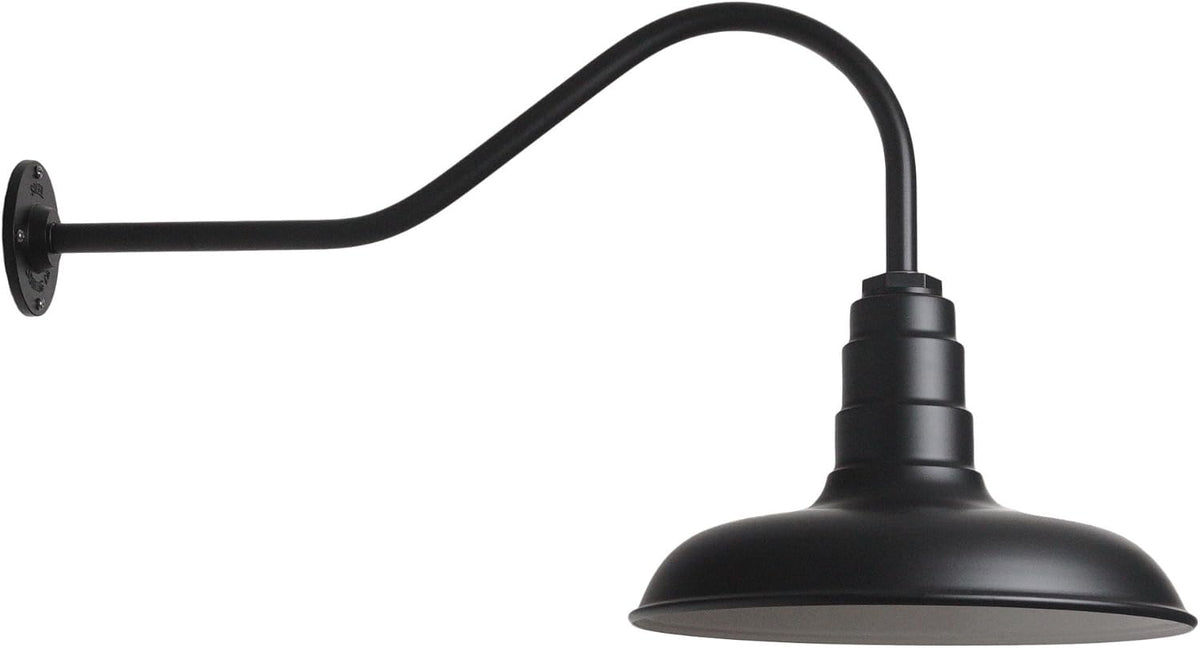 Gooseneck Barn Light 16 Gooseneck Black H580