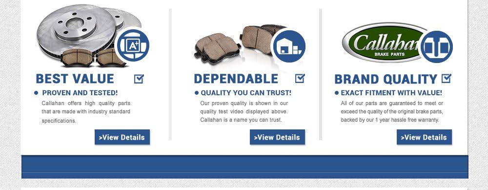 Brake Disc Rotors + Metallic Brake Pads Pack of 2 Q9672