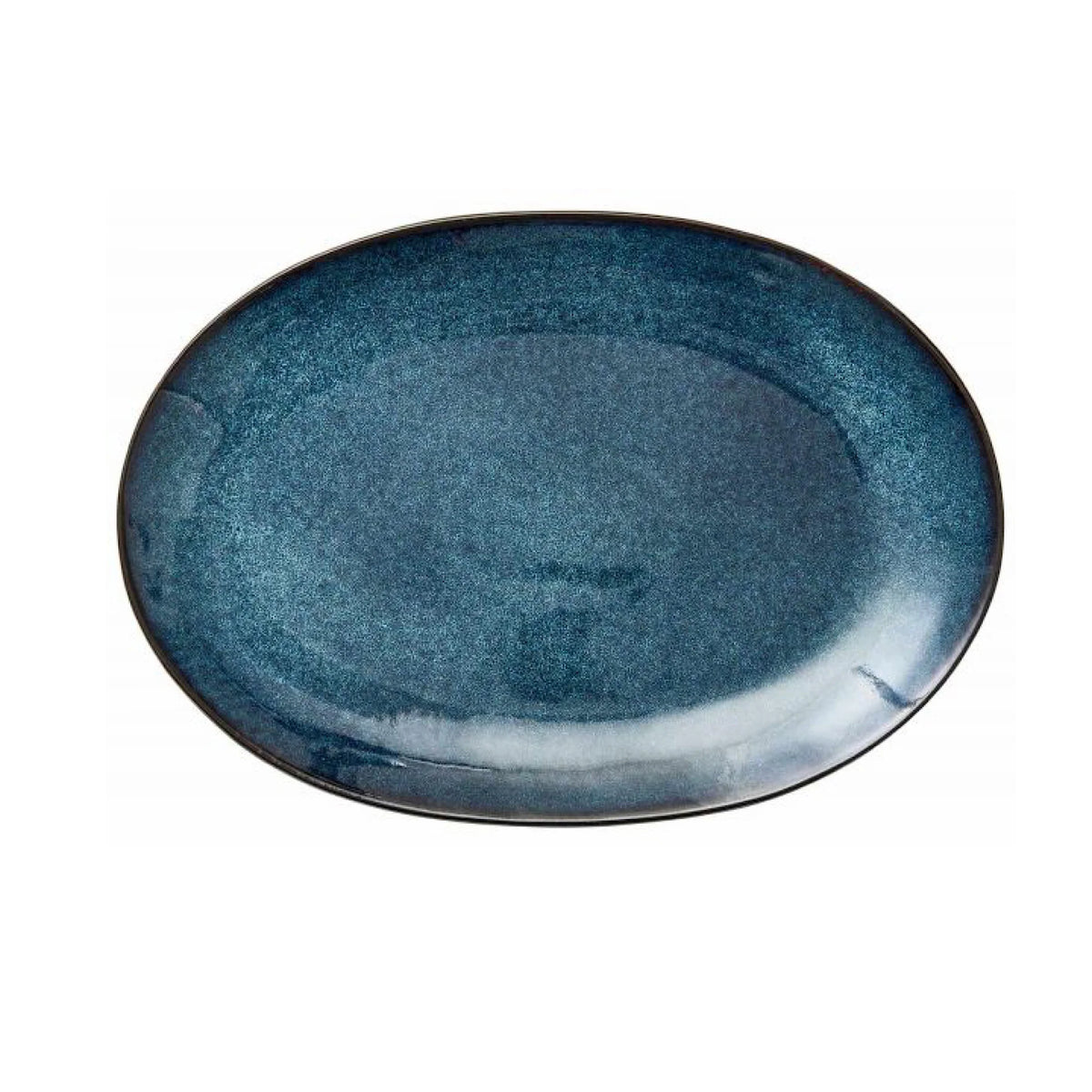 Stoneware Dish 25x36cm Black, Dark Blue B787
