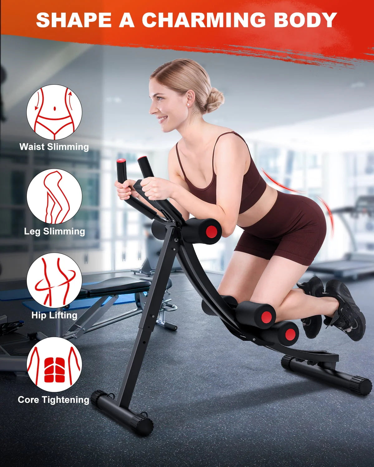 Foldable Ab Trainer with LCD Display I3525
