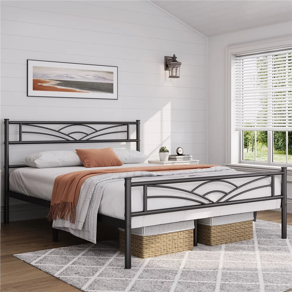 Queen Black Metal Bed B42406