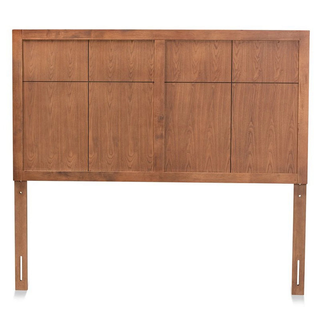 Walnut Finished Wood Queen Size Headboard Q6112