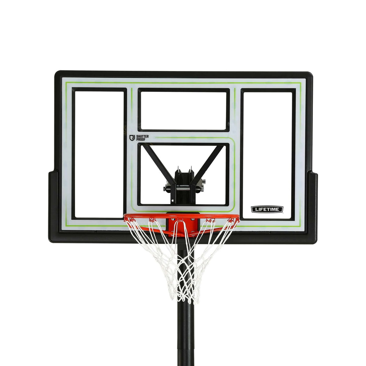Adjustable Portable Basketball Hoop, 46 inch Polycarbonate O789201