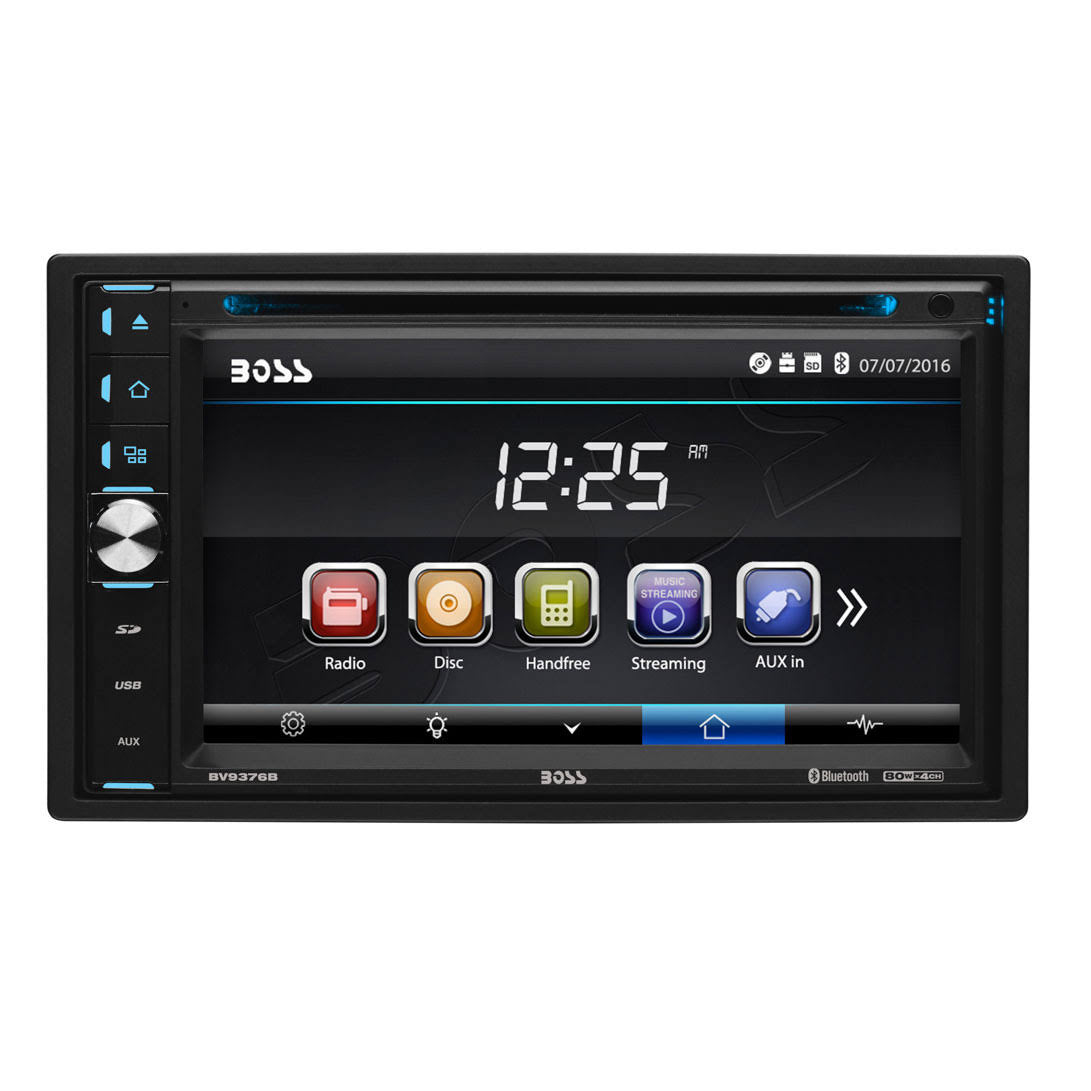 Double-DIN In-Dash DVD MP3 CD AM FM Receiver with Bluetooth R129