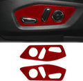 Carbon Fiber Car Seat Adjustment Button Panel Cover Trim Sticker Red F57714