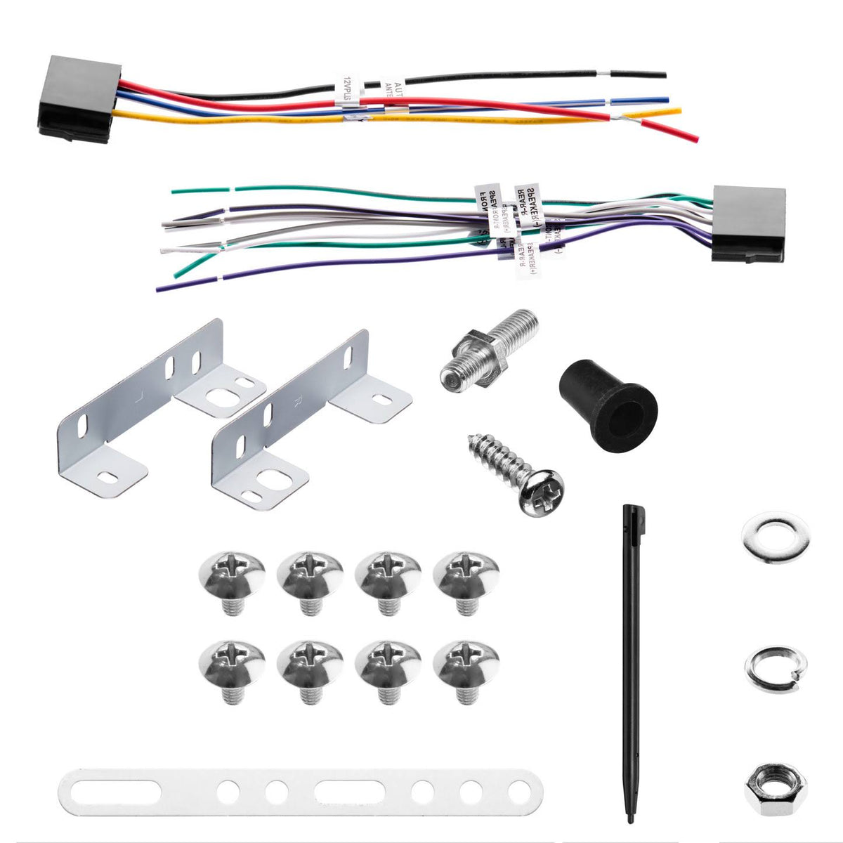 Double-DIN In-Dash DVD MP3 CD AM FM Receiver with Bluetooth R129