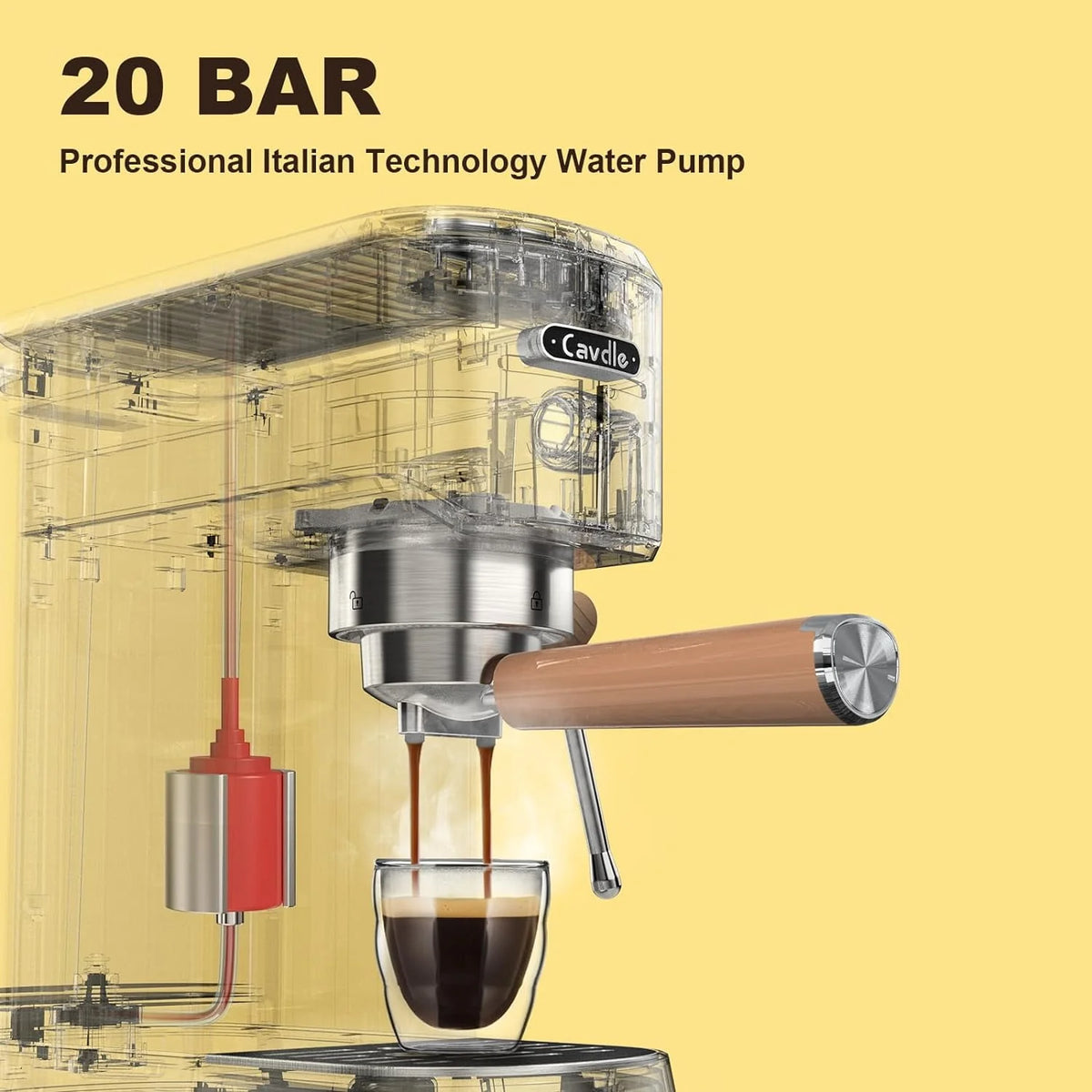 20 Bar Espresso Machine with Milk Frother Steam Wand Q71892