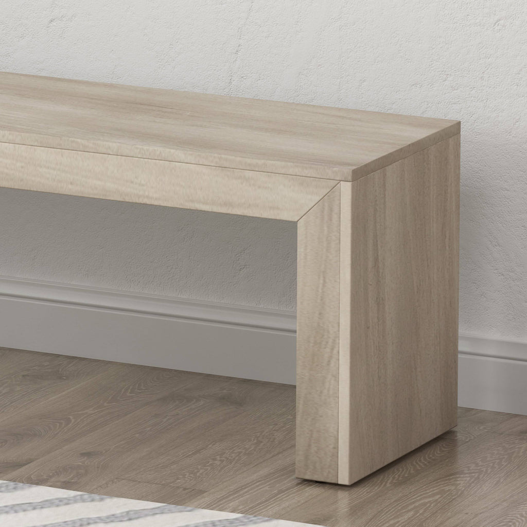 Black Acacia Wood Bench Q9453