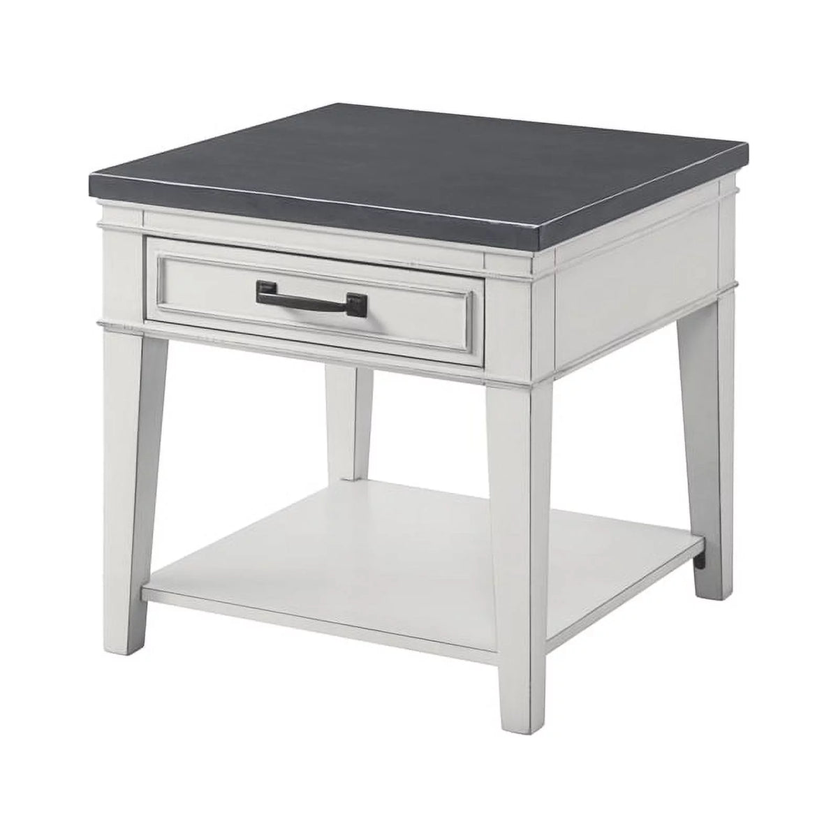 White and Grey 1 Drawer End Table J399054
