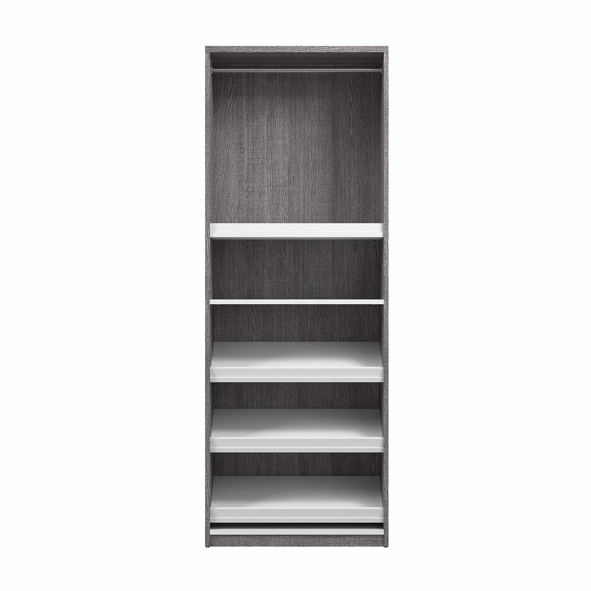 Rustic Brown & White Shoe & Closet Storage Unit W9704