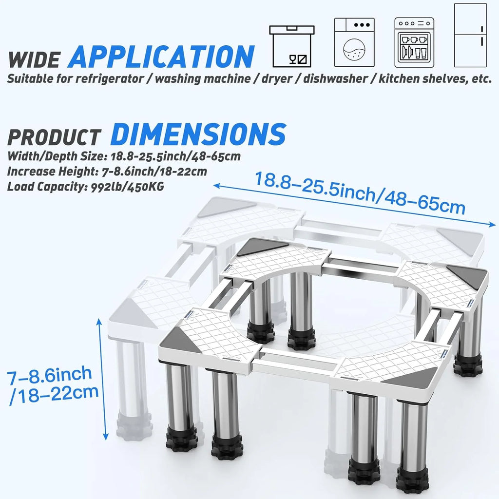 Heavy Duty 8 Stainless Steel Feet Dual Tube Stand C945461