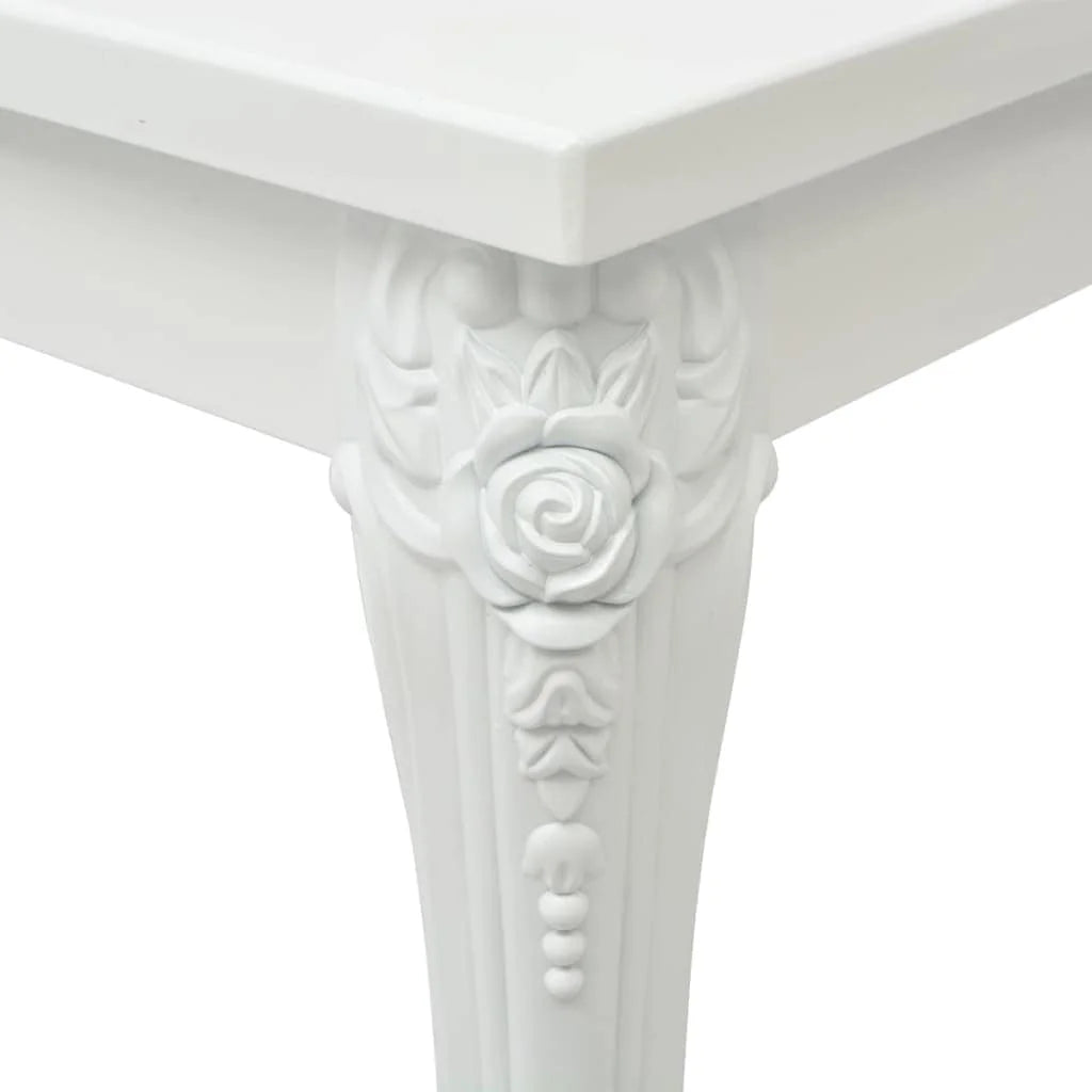 Coffee Table End Table with Plastic Legs High Gloss White V38508