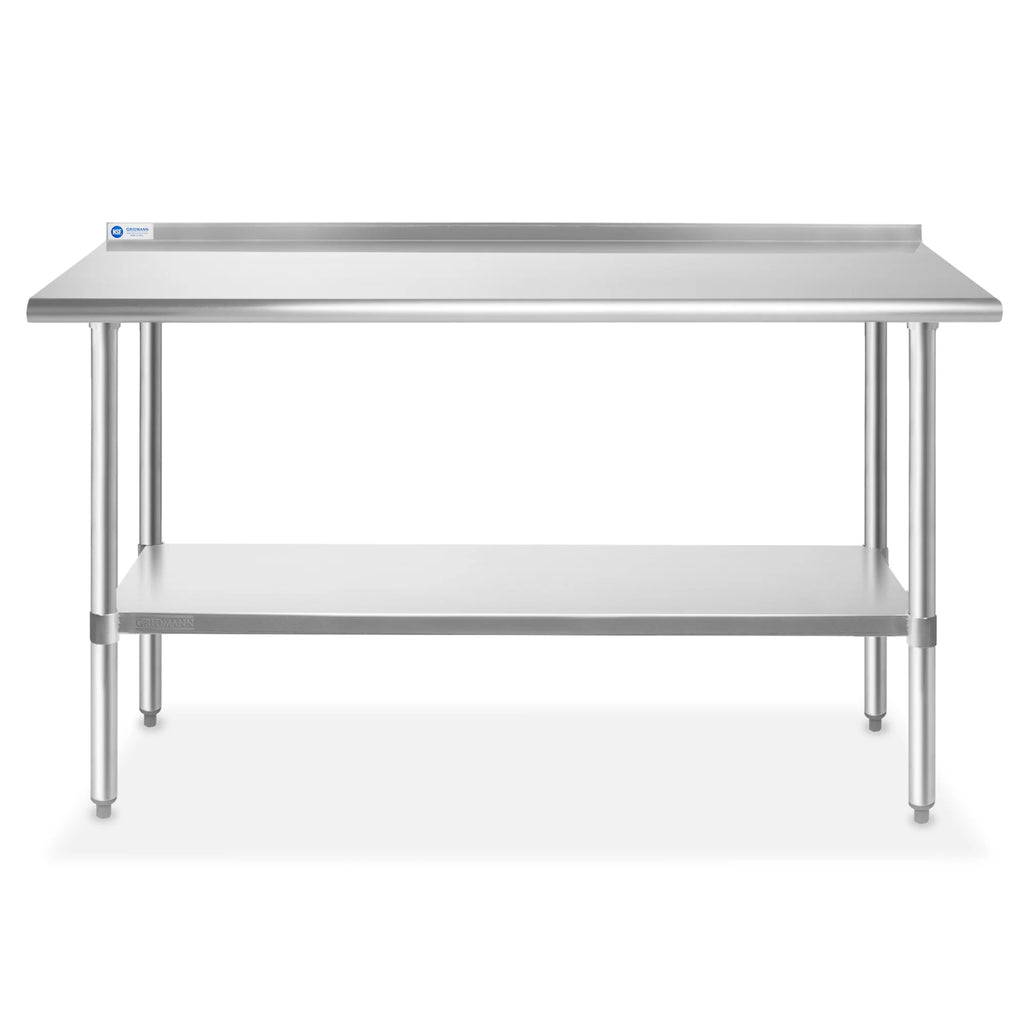 Stainless Steel Commercial Kitchen Prep & Work Table with Backsplash 60 in. x 24 in. Z363383