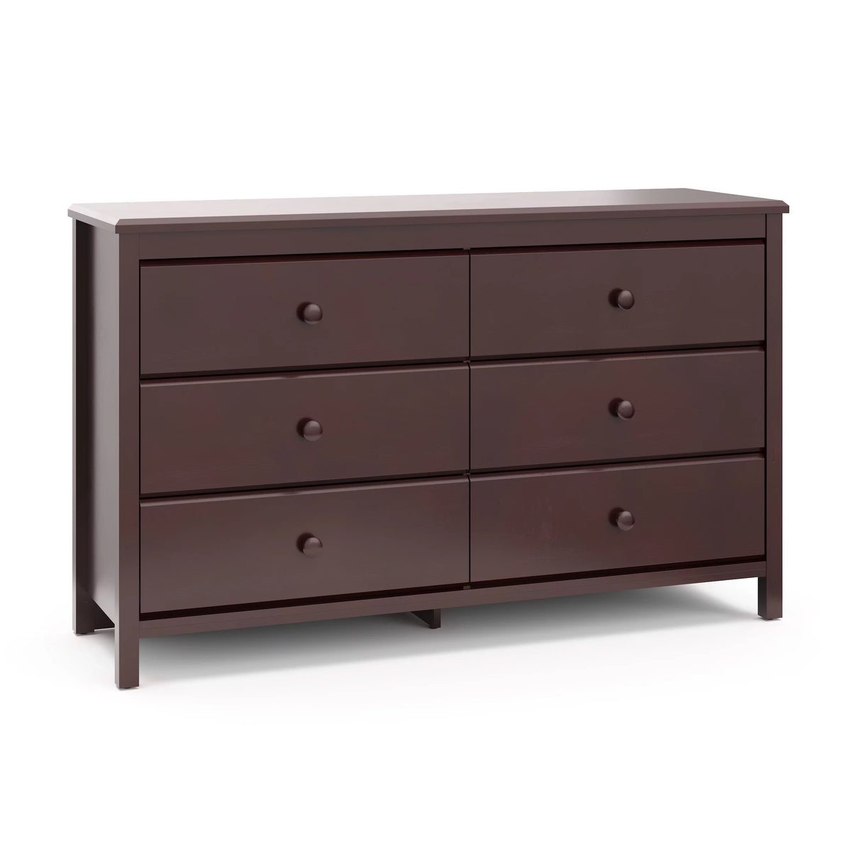 White 6 Drawer Double Dresser C59066