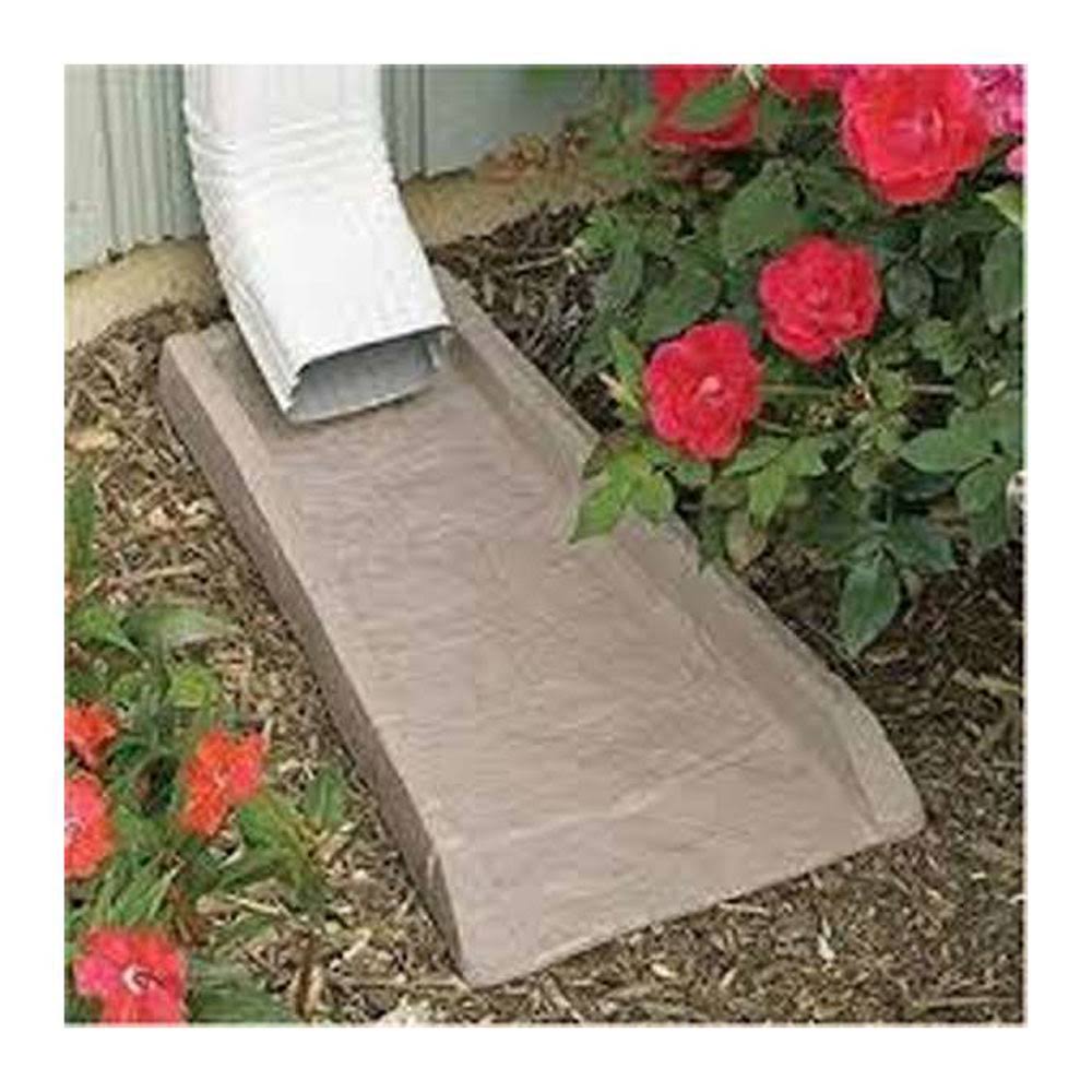 Light Taupe Decorative Rain Gutter Downspout Splash Block 6 Pack B15756