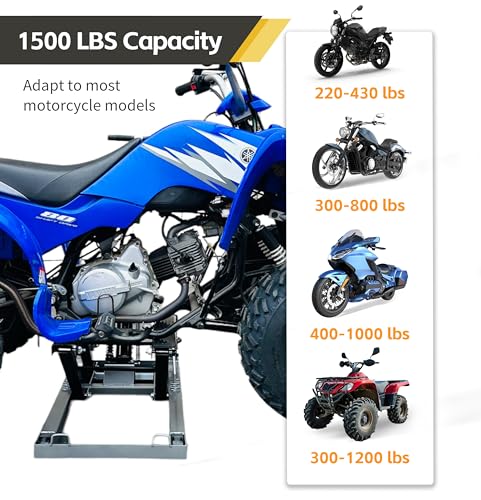 1500 lbs Capacity Portable Motorcycle Lift Table O218