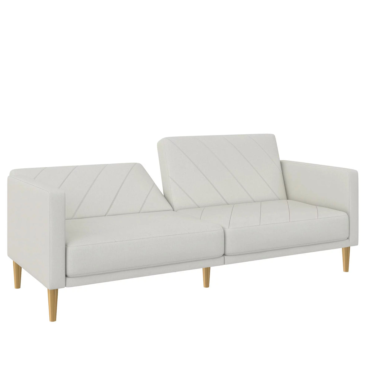 Light Gray Linen Futon Sofa Bed H639461