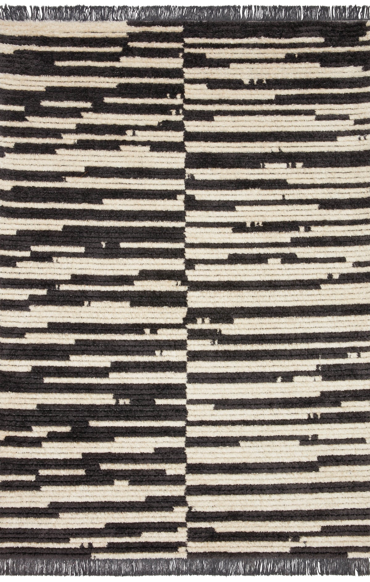 Cream Charcoal 9'2 x 13' Rug L797806