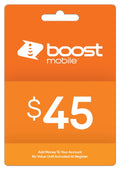 Boost Mobile $45 e-PIN Top Up Y99064