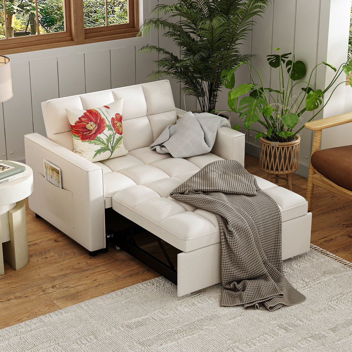 Twin Size Convertible Sleeper Sofa Bed P346896
