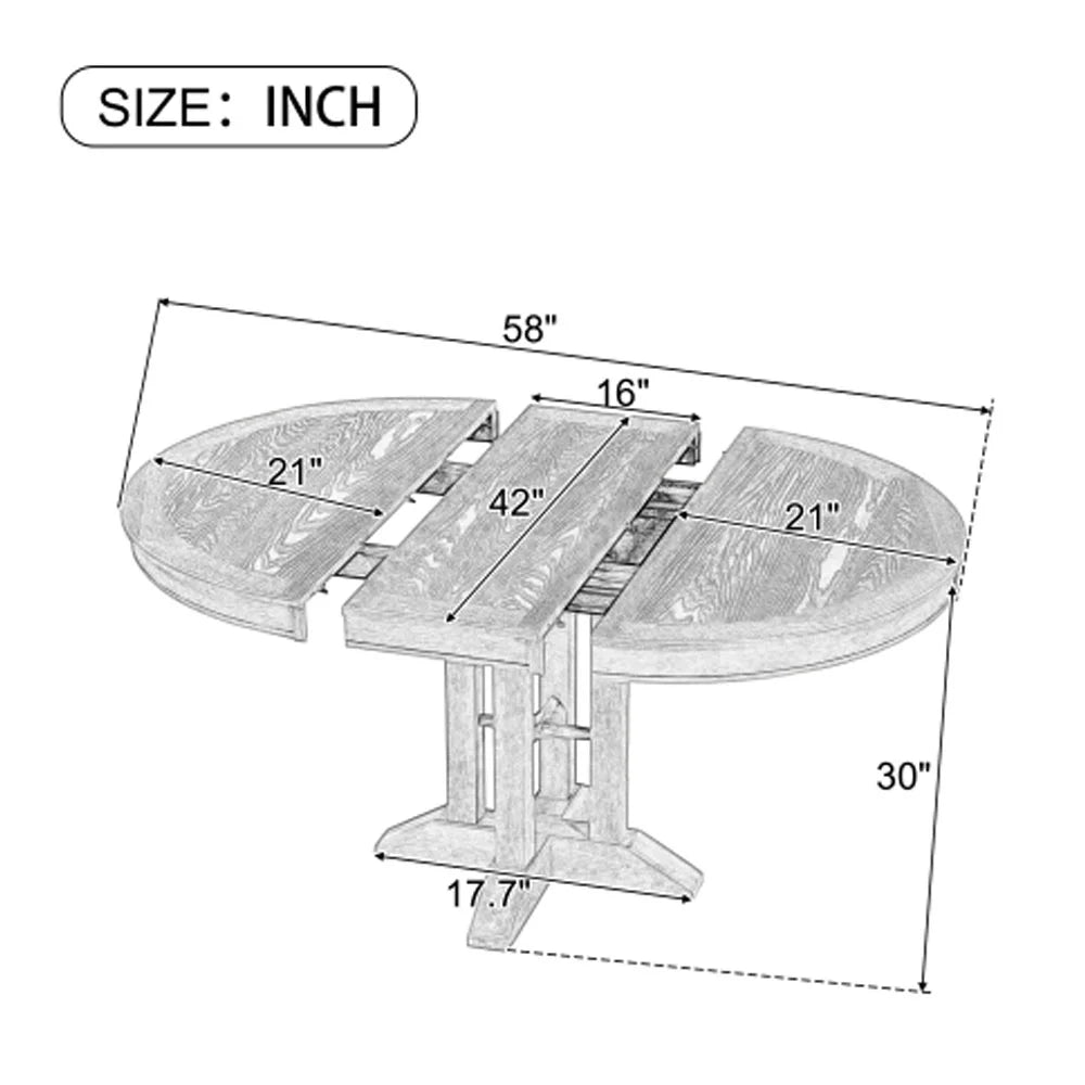Extendable Round Dining Table D796730