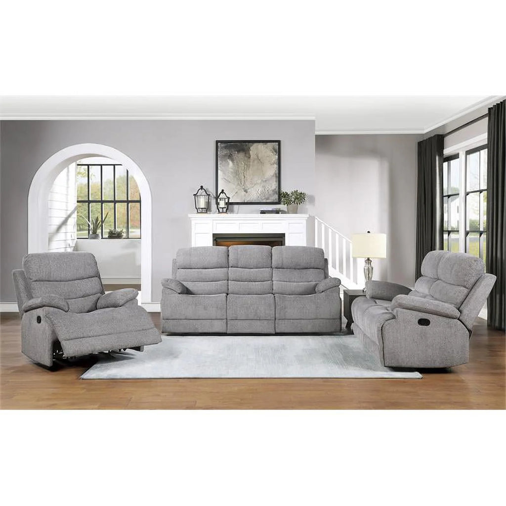 Gray Chenille Double Reclining Sofa M453828