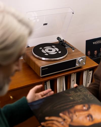 Vinyl Record Player with Bluetooth, Built-in Speakers, Phono Preamp, 33/45 RPM S518851