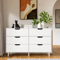 White 6 Drawer Dresser W7081