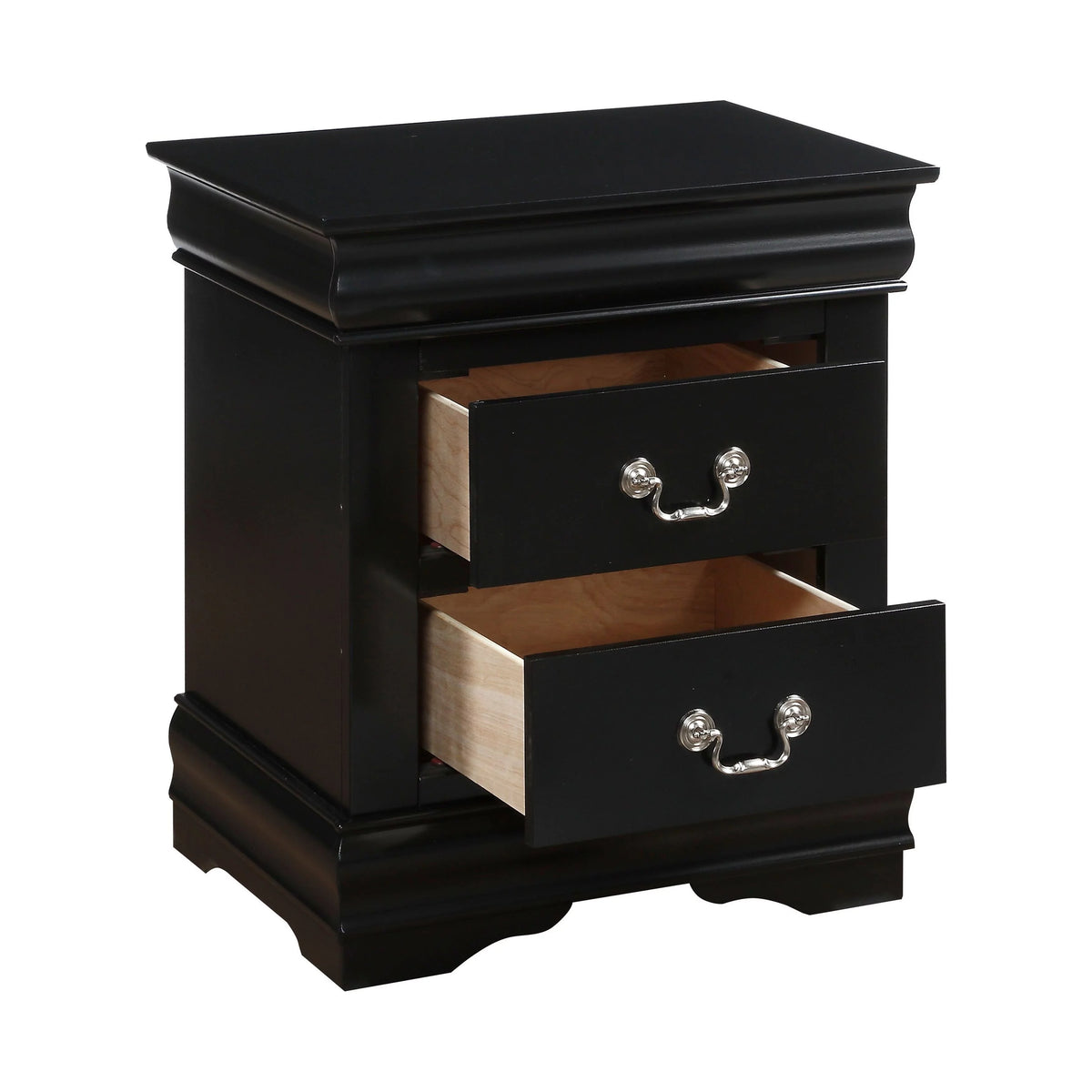 Black Wood Nightstand R588553