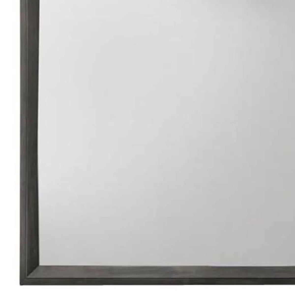 Gray and Silver Rectangular Wooden Frame Dresser Top Mirror V39651