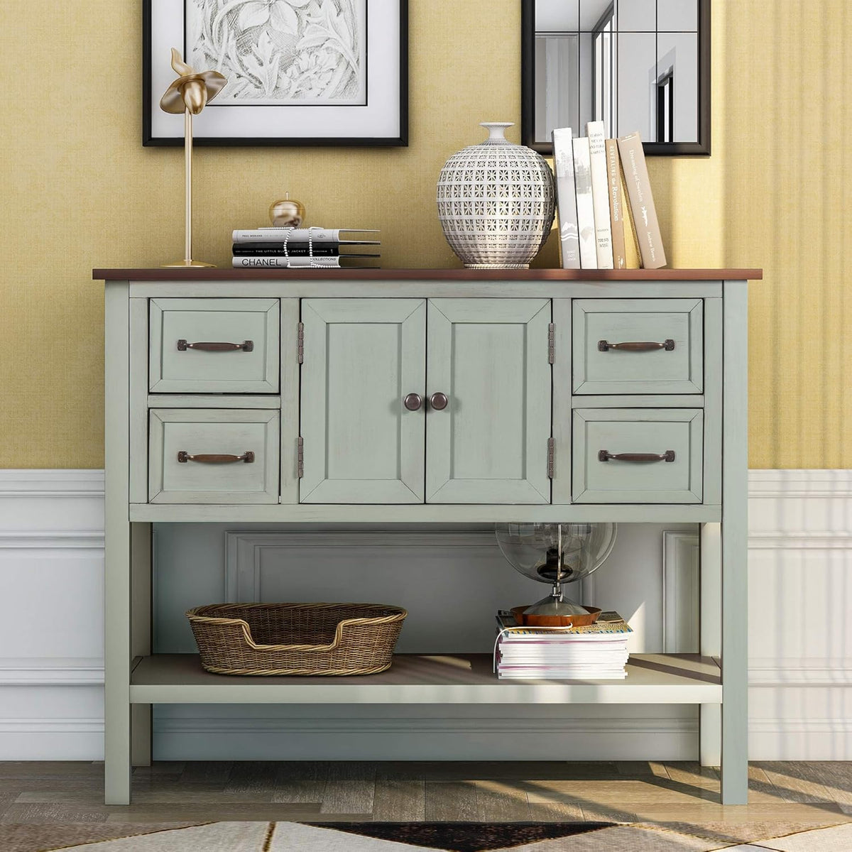 Light Green MDF Sideboard Console Table F502652