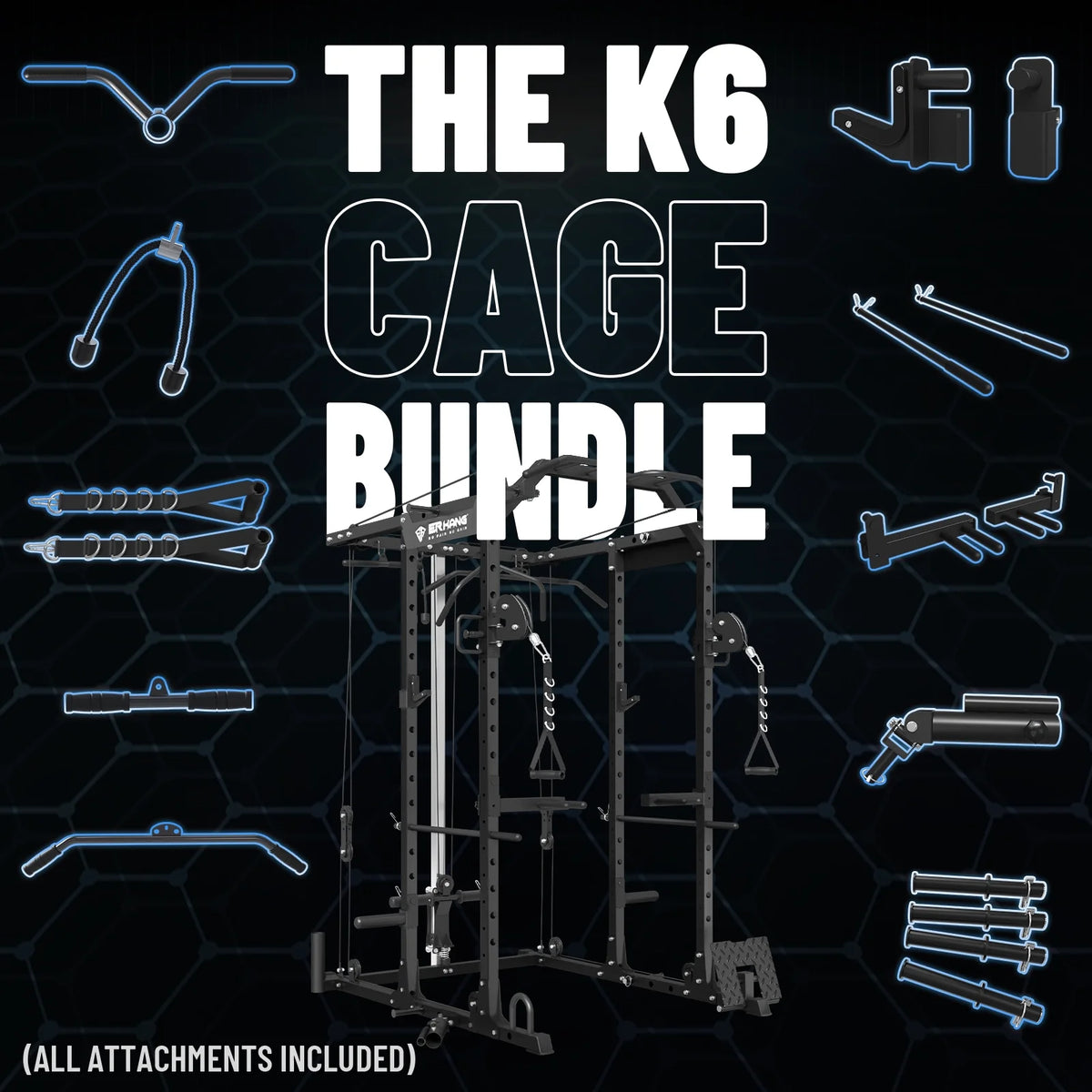 1500 lbs Power Rack Cage with Cable Crossover Machine T263284