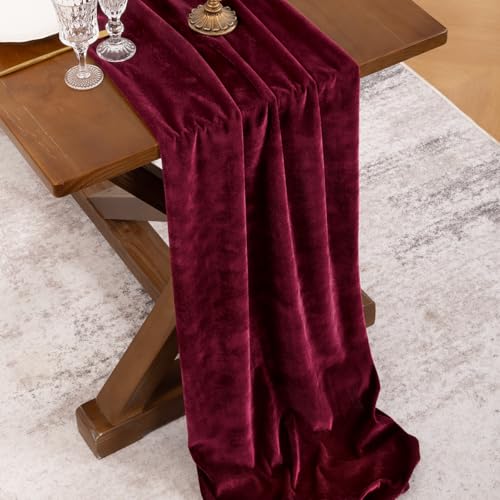 Green Velvet Table Runner 20 x 120 Inches P19436