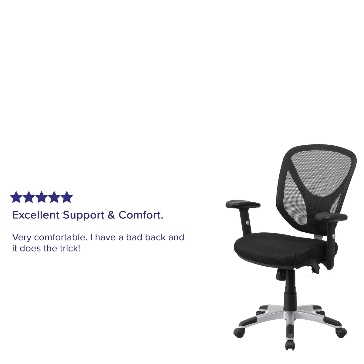 Black Mesh Ergonomic Task Office Chair V939