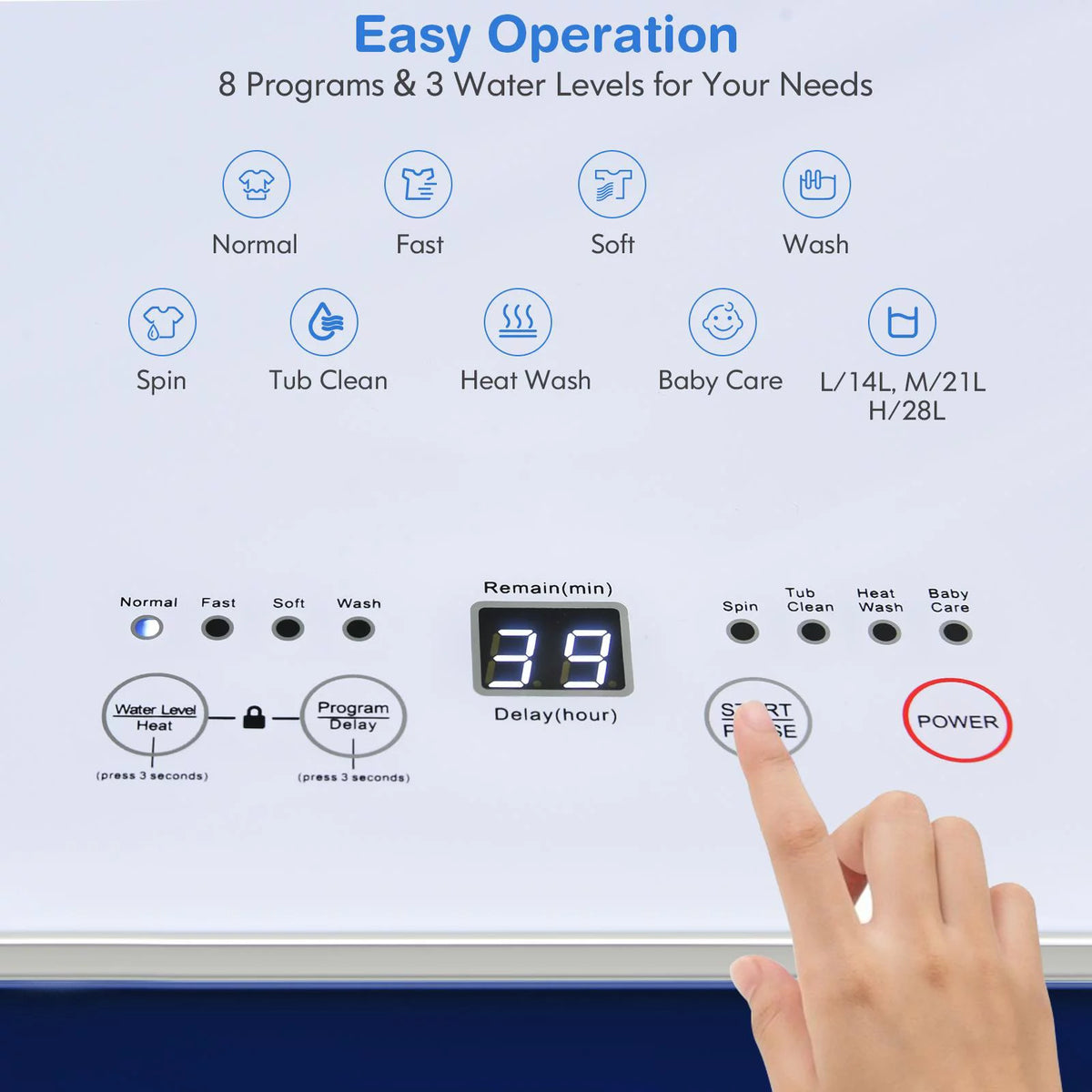 7.7lbs Full Automatic Portable Washing Machine L31118