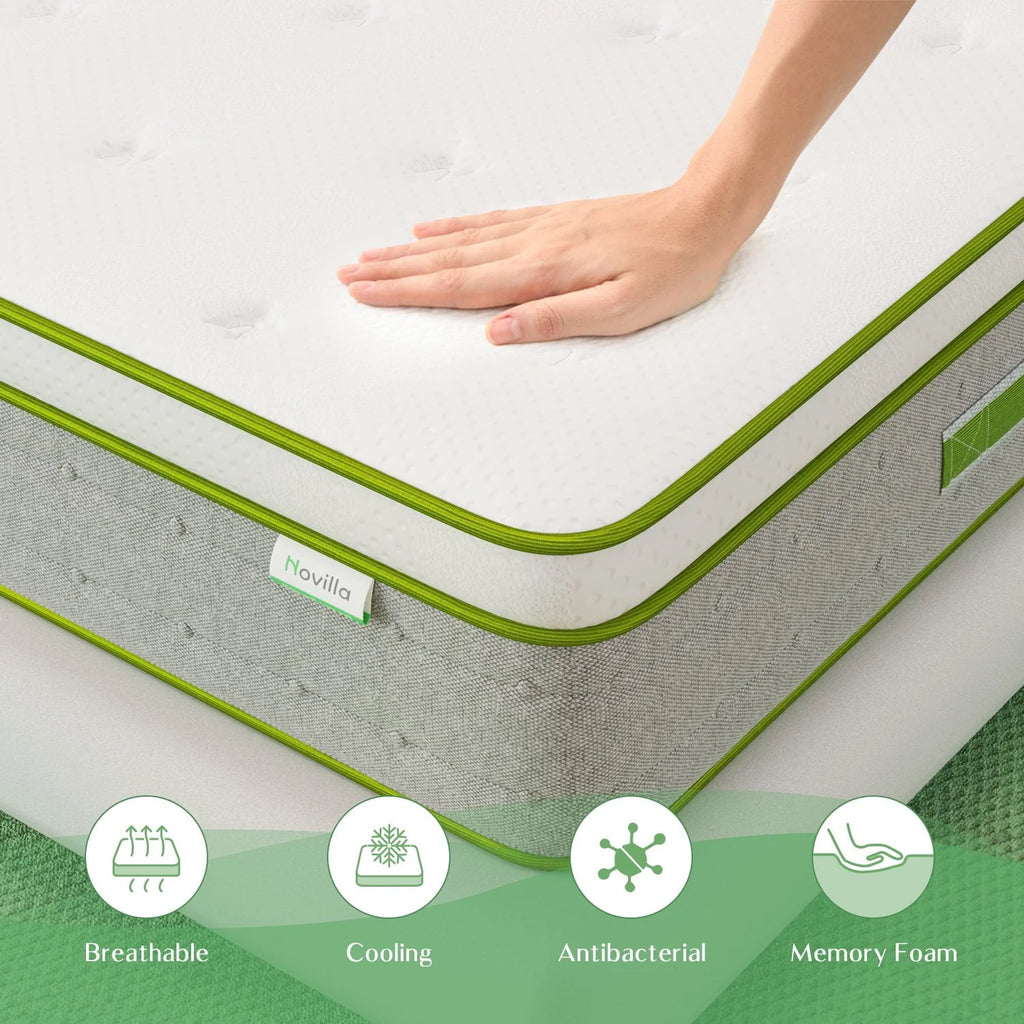 Queen Size Gel Memory Foam Hybrid Mattress O645