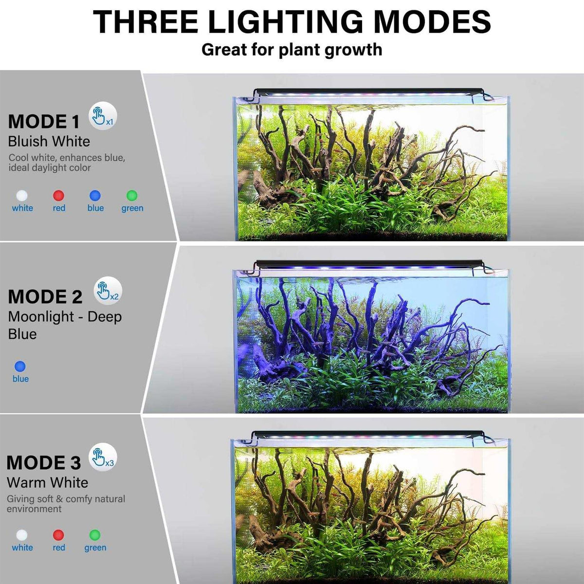 21W Ultra-Thin Full Spectrum LED Aquarium Light with Extendable Brackets Q403