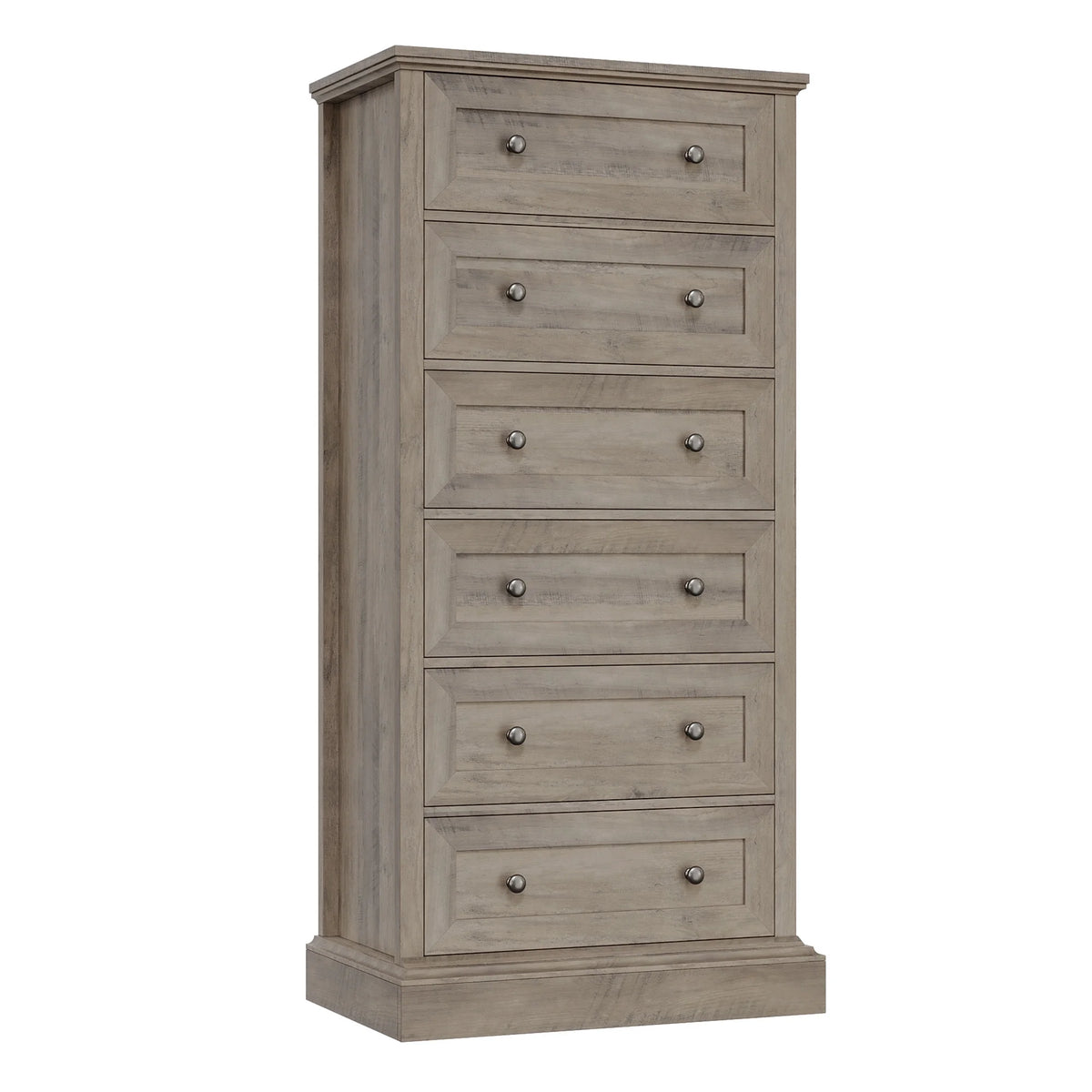 Gray 6 Drawer Wood Dresser H849