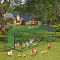 Metal Chicken Coop with Waterproof Cover, 160" x40" x40", 4 Doors C429526