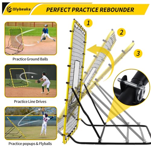 Baseball Rebounder Net with 3 Adjustable Angles 48" x 52" V66620