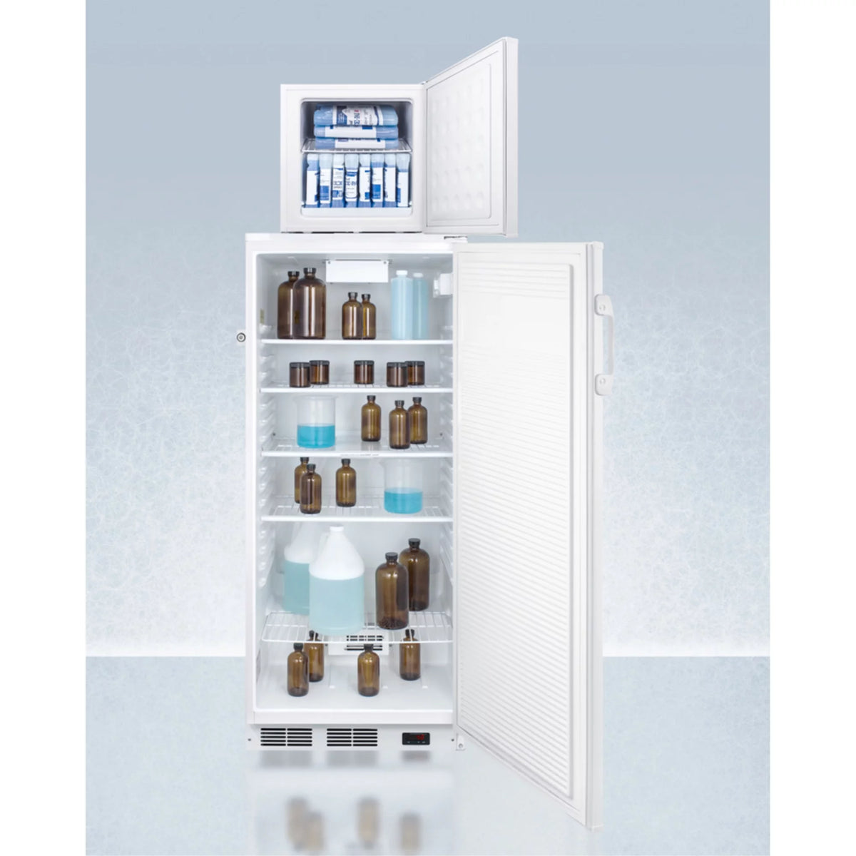 10.1 cu.ft. Auto Defrost Refrigerator and Compact Manual Defrost Freezer with Stacking Rack Q75902