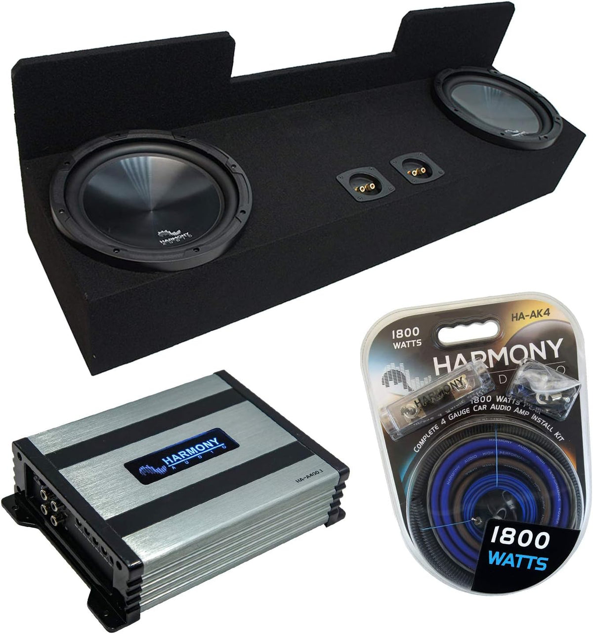 Dual 12 Sub Box Bundle with Amp I266