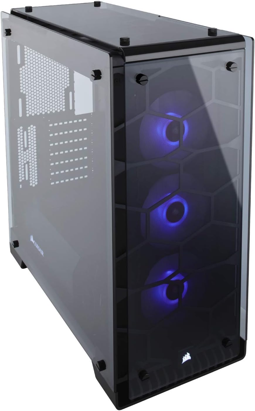 Black Mid-Tower Case with 3 RGB Fans X8497