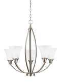 Brushed Nickel Five Light Chandelier C70533