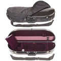 Black Fiberglass 4/4 Violin Case with Wine Velvet Interior and Bag R898