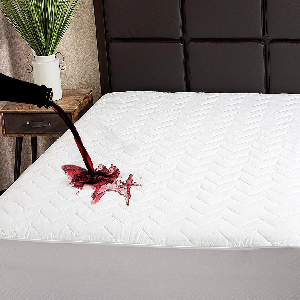 Waterproof Hypoallergenic Queen Size Cotton Mattress Pad Cover R464060