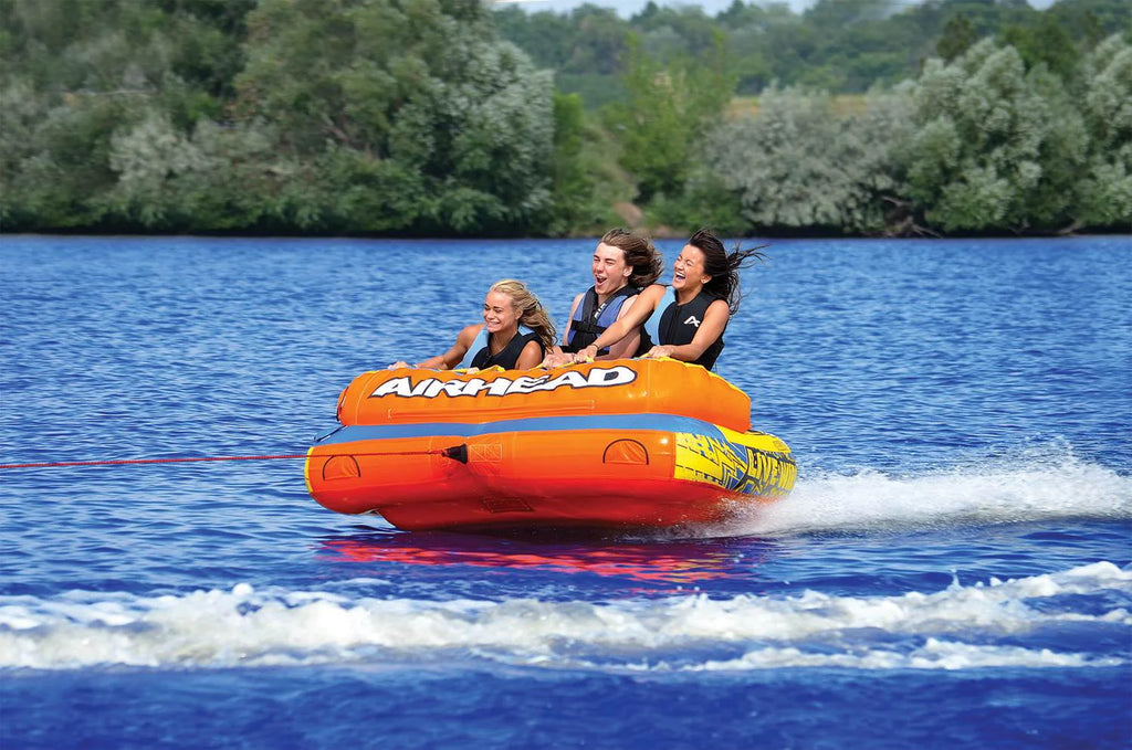 Inflatable 1-3 Rider Towable Tube + 60' Tow Rope E9404