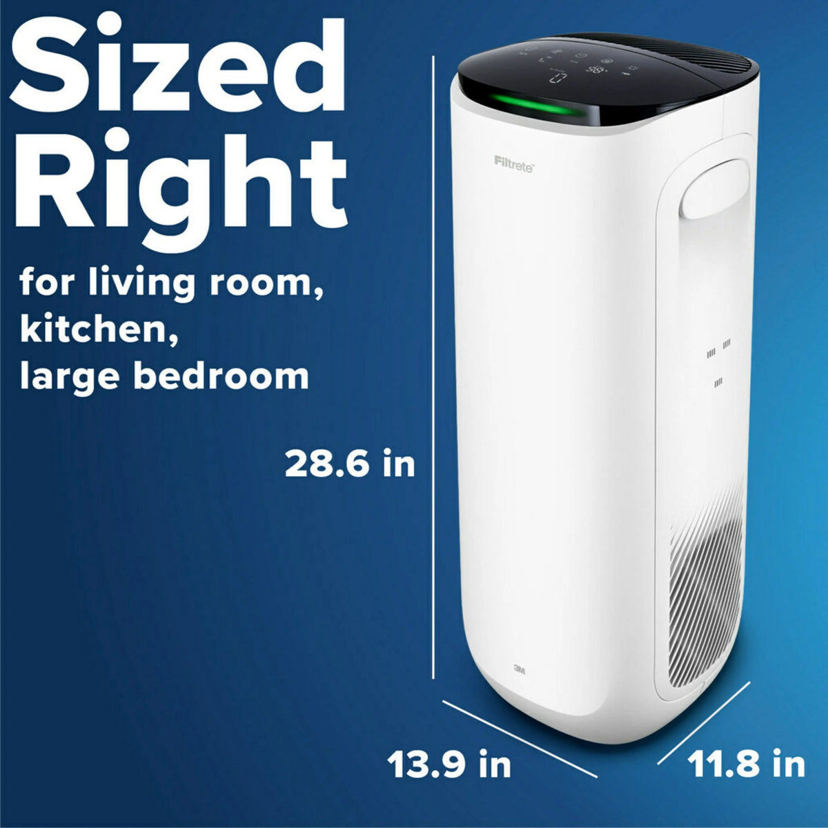 Large White Carbon True HEPA Air Purifier T950055